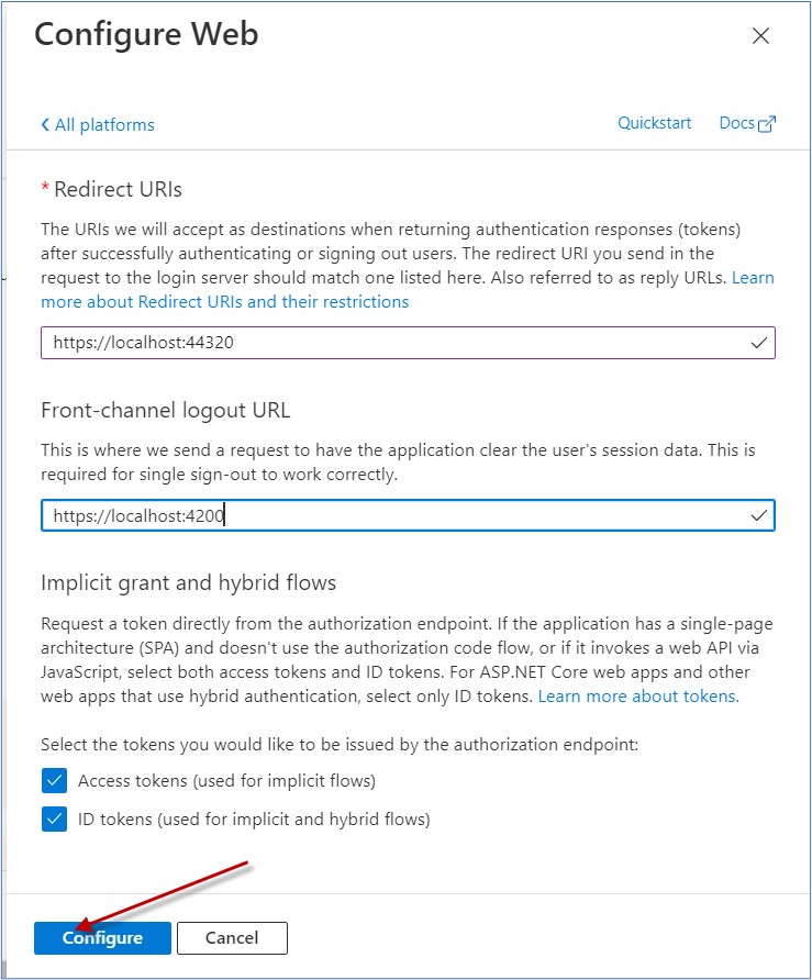 Configure Web