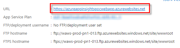 Azure App Service Url