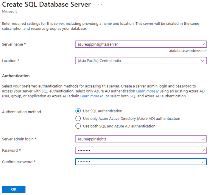 create Sql Databases New