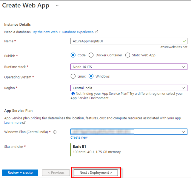 createWebAppWithInstanceDetails