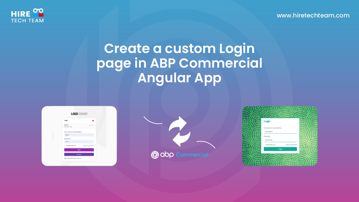 Create a custom login page in ABP Commercial Angular app