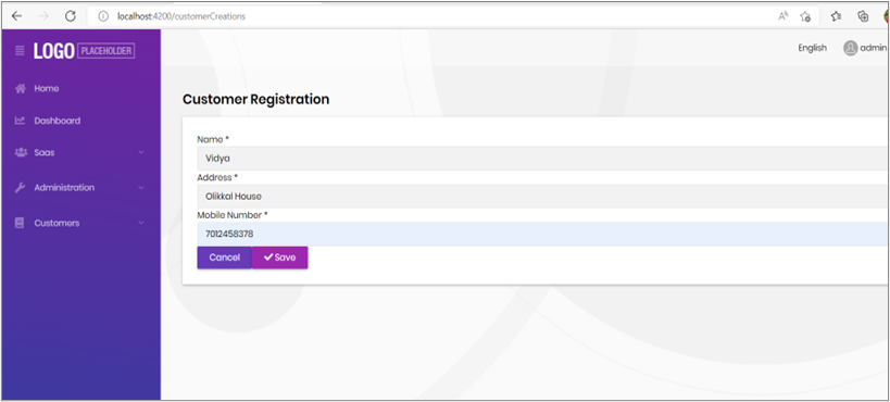 Customer Registration