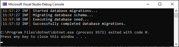 Successfully Completed Db Migrations
